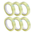 Clear Tape, Transparent Adhesive Tape, 65 Meters Long,(pack of 6, 1 inch)