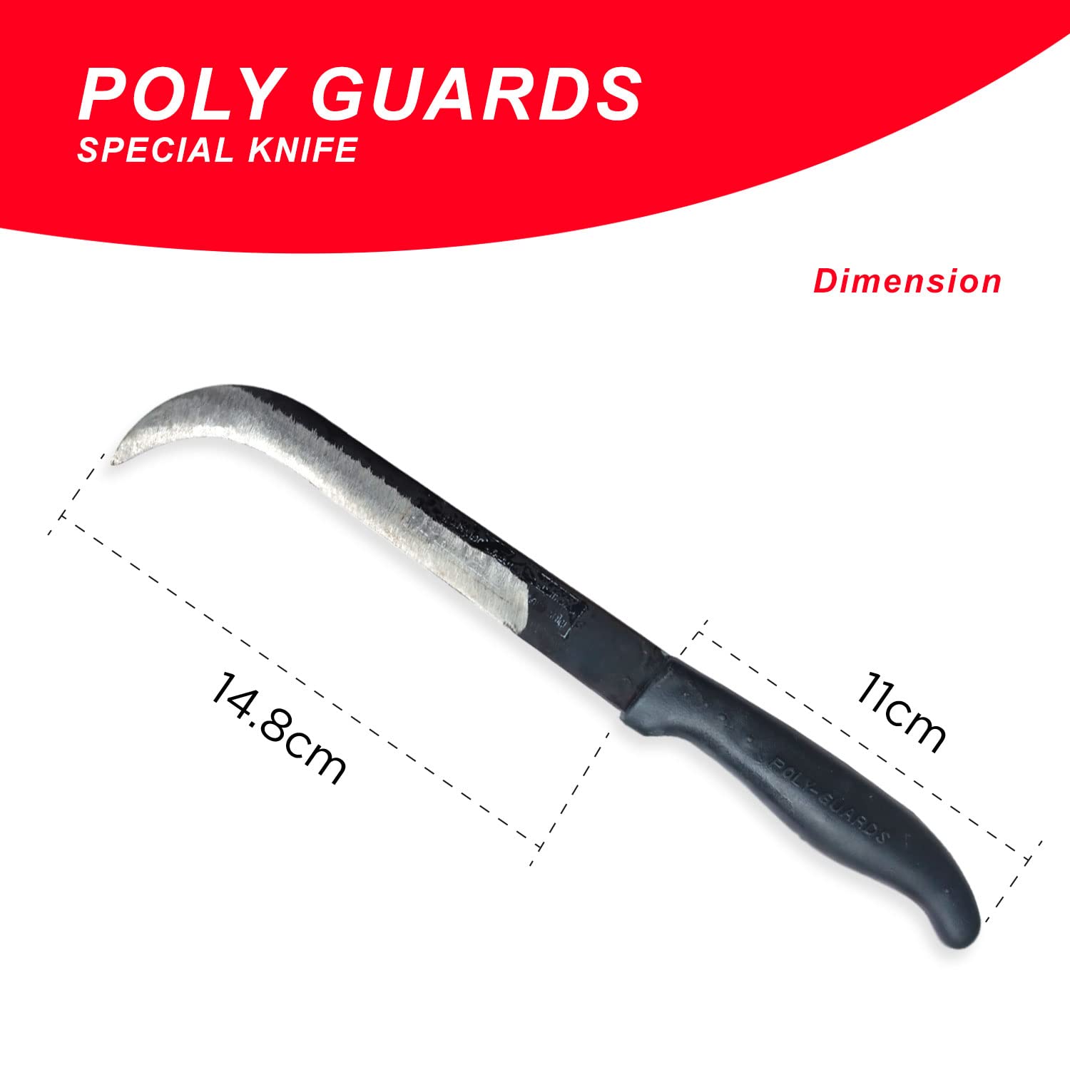 POLYGUARDS Curve shaped Iron Knife for Ktchen