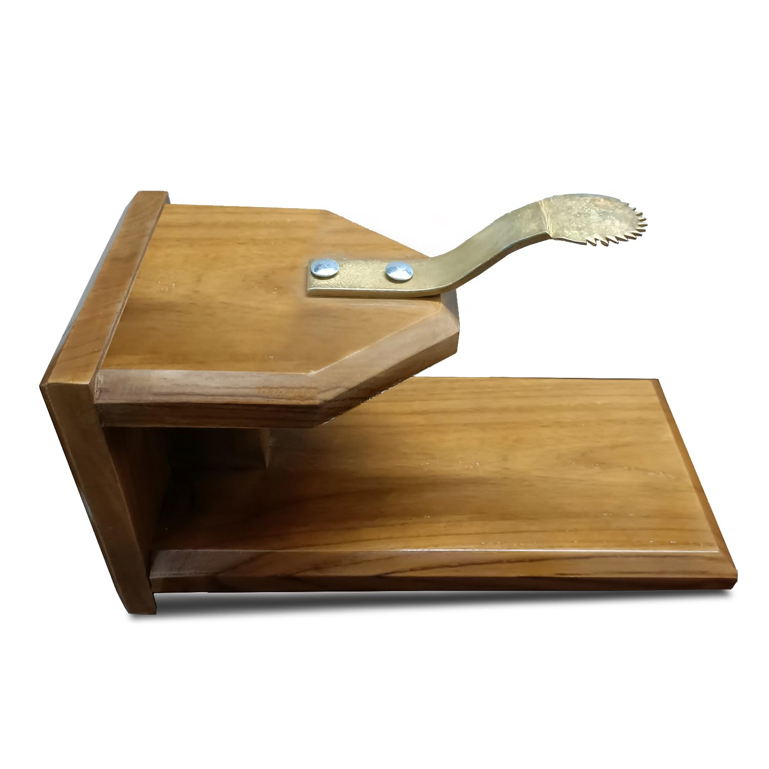 Xillion Coconut Scraper Teak Material with Fixed Iron Grater Blade