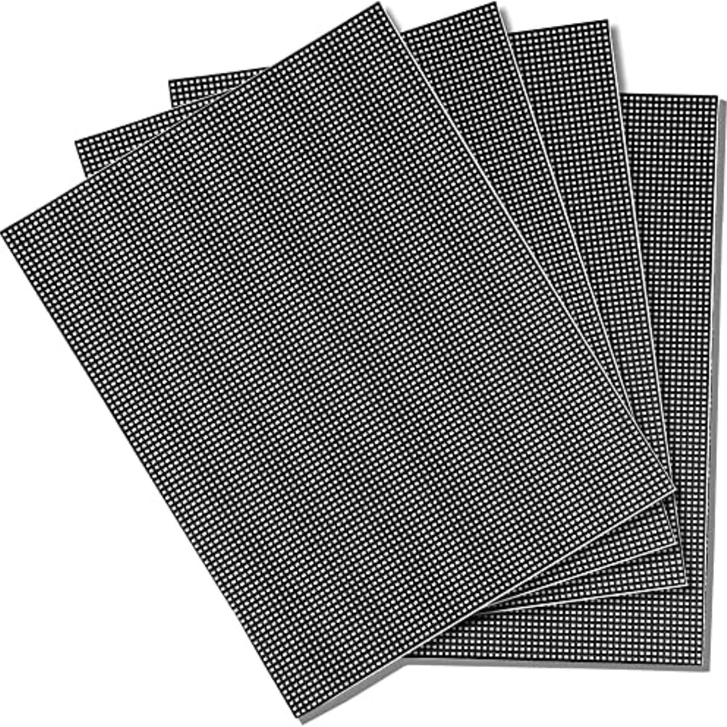 Plastic Cross Stitch Mesh Sheets, Sewing/Embroidery Fish breeding Net 32.5x25.5 cm, Pack of 10, Black