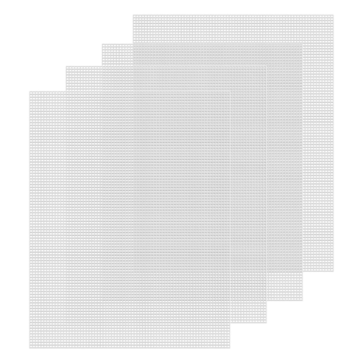 10 Count Plastic Mesh Canvas Sheets for Embroidery, 30.5 x 24.5 CM
