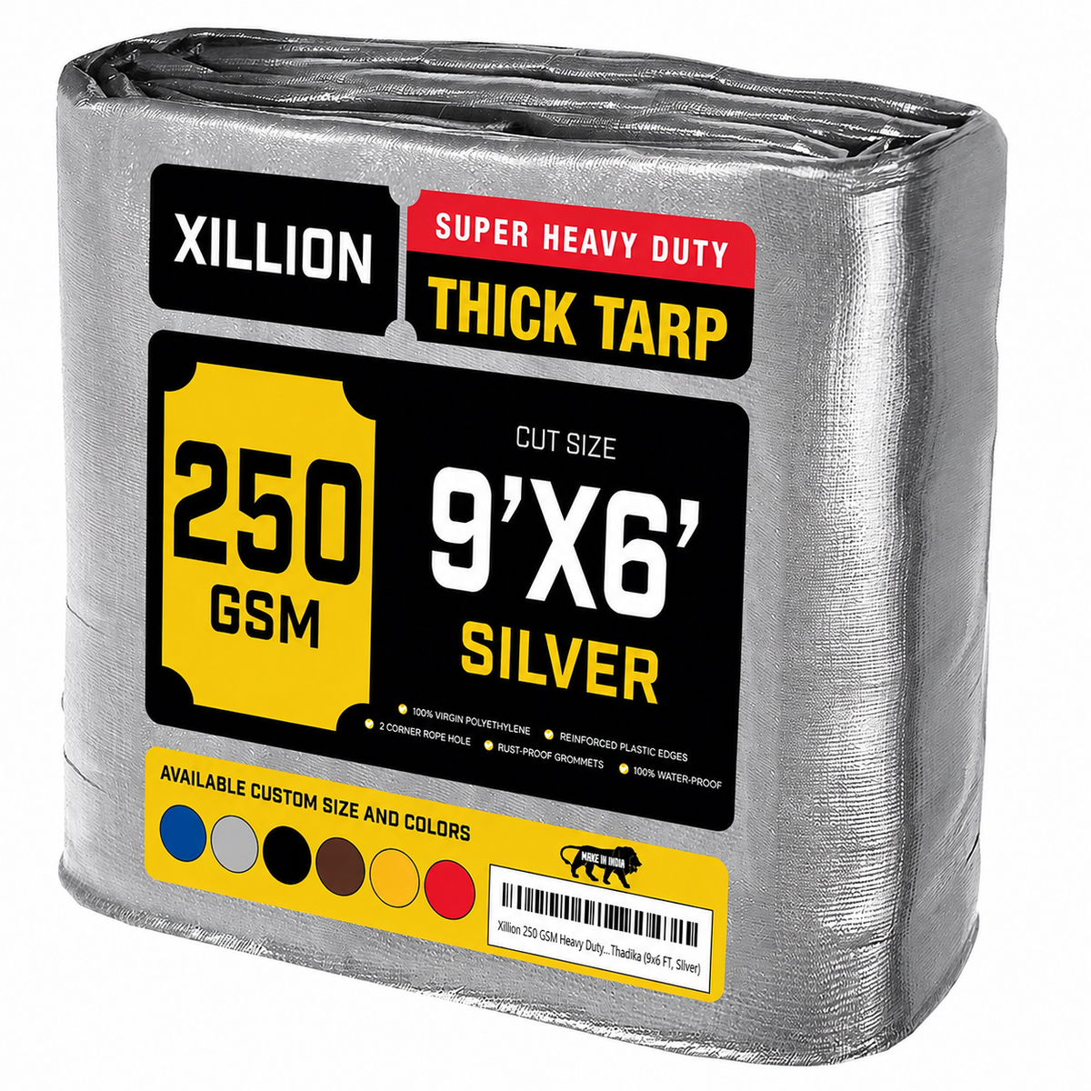250 GSM Heavy Duty Tarpaulin Extra Strong, Strengthen Eyelets, UV Resistant, 100% Waterproof, Cross Laminated Tarpaulin