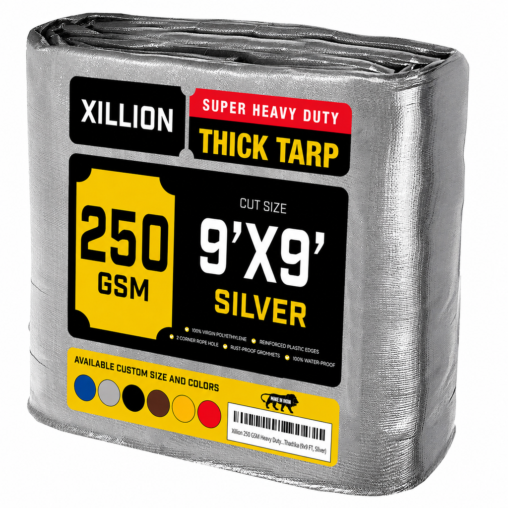 250 GSM Heavy Duty Tarpaulin Extra Strong, Strengthen Eyelets, UV Resistant, 100% Waterproof, Cross Laminated Tarpaulin