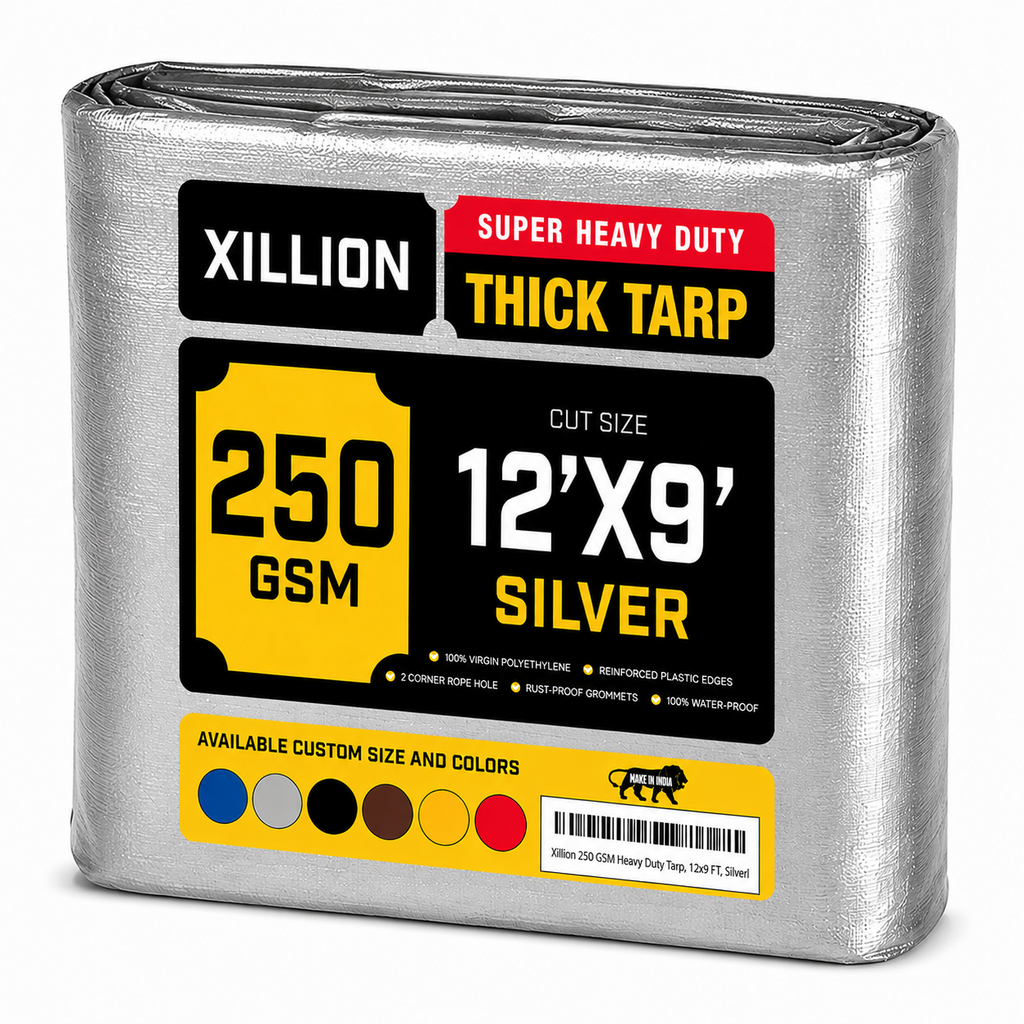 250 GSM Heavy Duty Tarpaulin Extra Strong, Strengthen Eyelets, UV Resistant, 100% Waterproof, Cross Laminated Tarpaulin