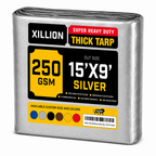 250 GSM Heavy Duty Tarpaulin Extra Strong, Strengthen Eyelets, UV Resistant, 100% Waterproof, Cross Laminated Tarpaulin