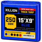 250 GSM Heavy Duty Tarpaulin Extra Strong, Strengthen Eyelets, UV Resistant, 100% Waterproof, Cross Laminated Tarpaulin