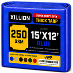250 GSM Heavy Duty Tarpaulin Extra Strong, Strengthen Eyelets, UV Resistant, 100% Waterproof, Cross Laminated Tarpaulin