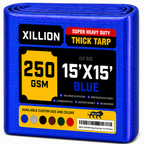 250 GSM Heavy Duty Tarpaulin Extra Strong, Strengthen Eyelets, UV Resistant, 100% Waterproof, Cross Laminated Tarpaulin