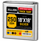 250 GSM Heavy Duty Tarpaulin Extra Strong, Strengthen Eyelets, UV Resistant, 100% Waterproof, Cross Laminated Tarpaulin