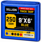 250 GSM Heavy Duty Tarpaulin Extra Strong, Strengthen Eyelets, UV Resistant, 100% Waterproof, Cross Laminated Tarpaulin