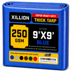 250 GSM Heavy Duty Tarpaulin Extra Strong, Strengthen Eyelets, UV Resistant, 100% Waterproof, Cross Laminated Tarpaulin