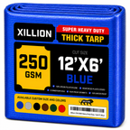 250 GSM Heavy Duty Tarpaulin Extra Strong, Strengthen Eyelets, UV Resistant, 100% Waterproof, Cross Laminated Tarpaulin