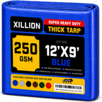 250 GSM Heavy Duty Tarpaulin Extra Strong, Strengthen Eyelets, UV Resistant, 100% Waterproof, Cross Laminated Tarpaulin