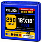 250 GSM Heavy Duty Tarpaulin Extra Strong, Strengthen Eyelets, UV Resistant, 100% Waterproof, Cross Laminated Tarpaulin