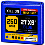 250 GSM Heavy Duty Tarpaulin Extra Strong, Strengthen Eyelets, UV Resistant, 100% Waterproof, Cross Laminated Tarpaulin