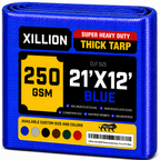 250 GSM Heavy Duty Tarpaulin Extra Strong, Strengthen Eyelets, UV Resistant, 100% Waterproof, Cross Laminated Tarpaulin