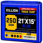 250 GSM Heavy Duty Tarpaulin Extra Strong, Strengthen Eyelets, UV Resistant, 100% Waterproof, Cross Laminated Tarpaulin