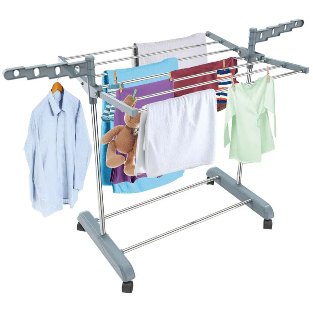 Stainless Steel Clothes Drying Stand Folding Laundry Rack