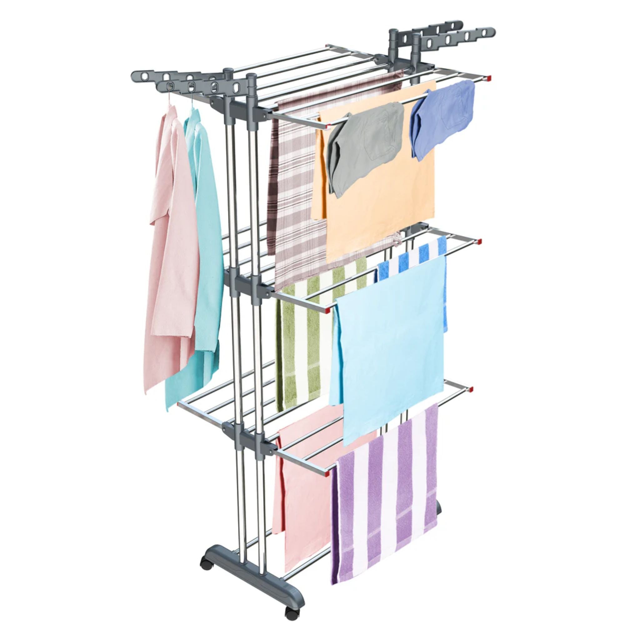 Stainless Steel Clothes Drying Stand Folding Laundry Rack
