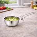 Stainless Steel Tadka Pan with Long Handle | Small Tempering Pan for Indian Cooking | Durable, Rust-Resistant, Gas Stove Compatible