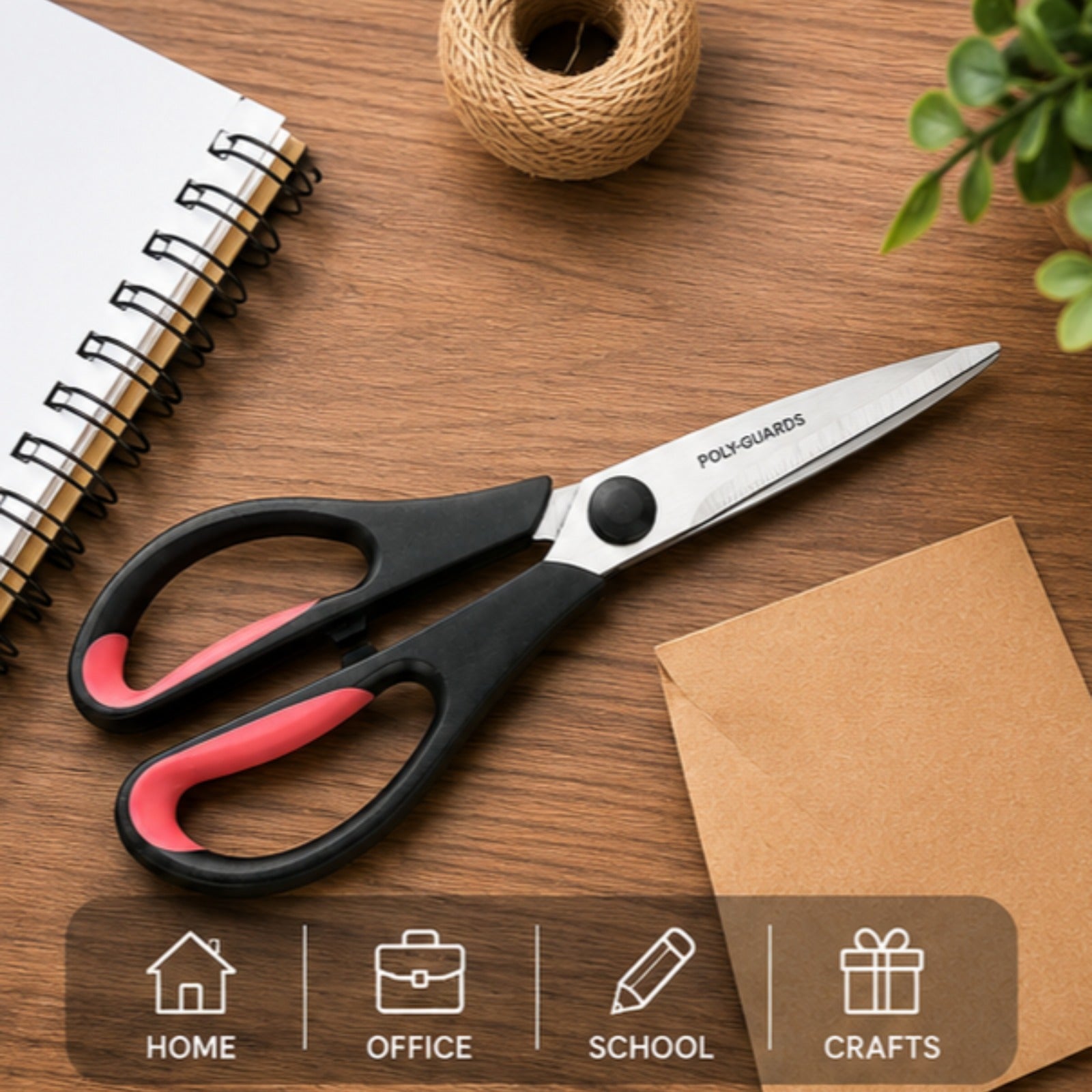POLYGUARDS Multipurpose Stainless Steel ScissorsHeavy Duty Kitchen Scissors for Meat, Poultry, Vegetables, Herbs & Food Preparation