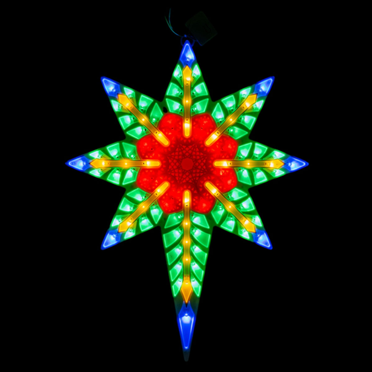 Alpha Star illuminated decorative hanging star