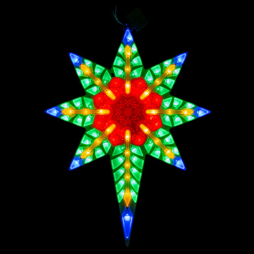 Alpha Star illuminated decorative hanging star