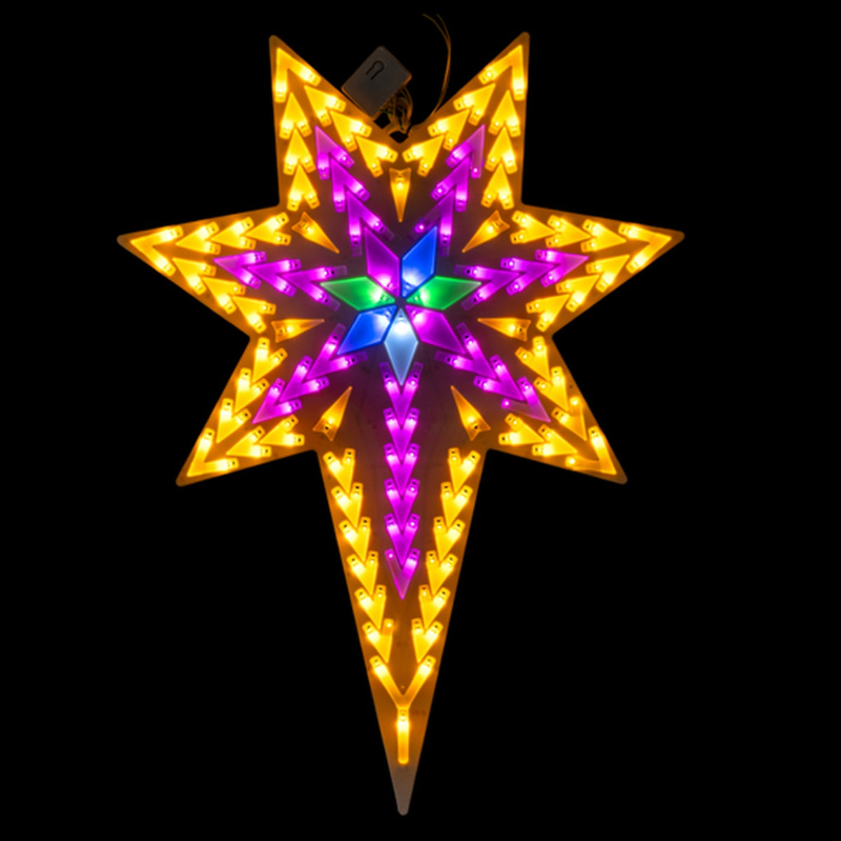 Bullet Star illuminated festive hanging decoration