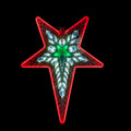 Coral Star colourful illuminated festive hanging decoration