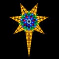 Crown Star illuminated festive hanging decoration