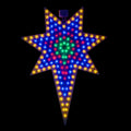 Glitter Star illuminated decorative hanging star