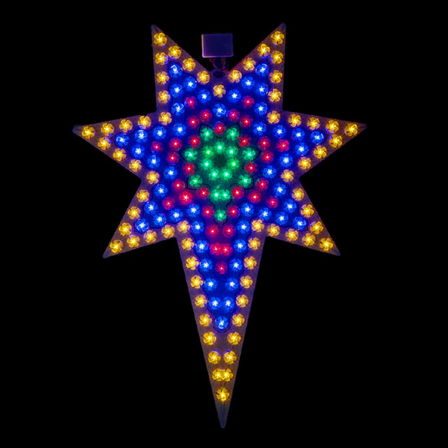Glitter Star illuminated decorative hanging star