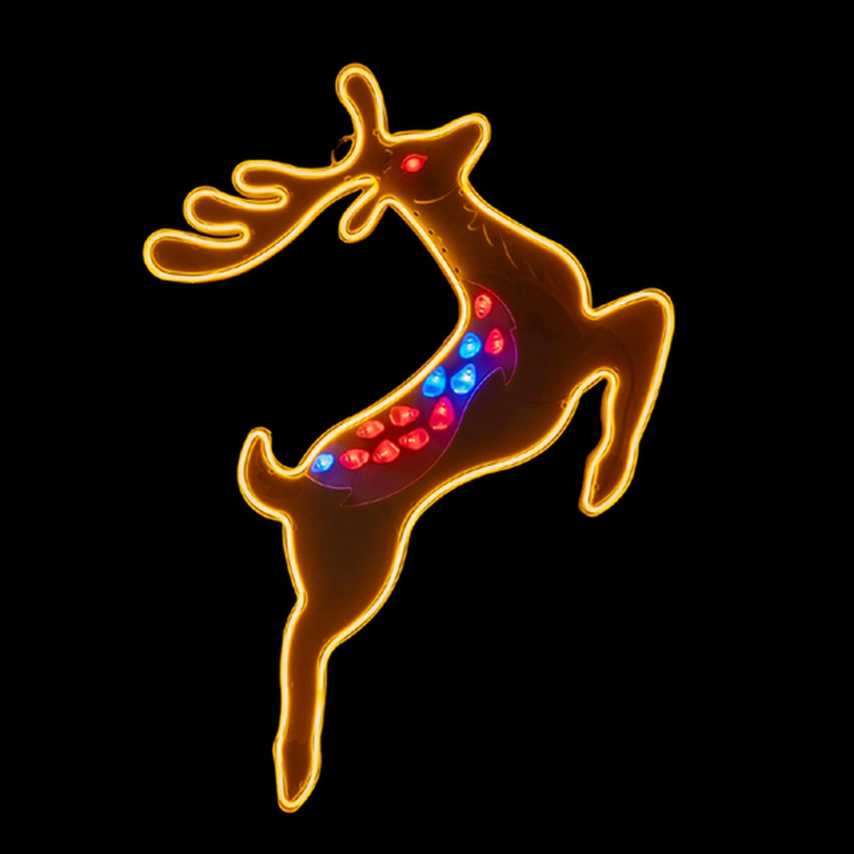 Glow Deer colourful illuminated festive hanging decoration