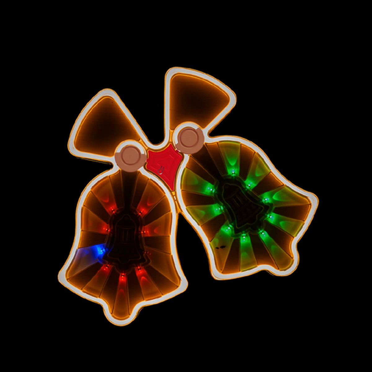 Jingle Bell colourful illuminated festive hanging decoration