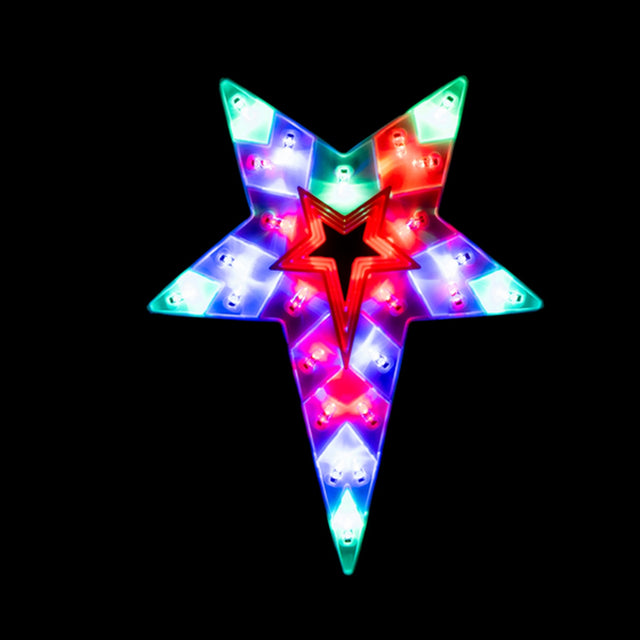 Kutty Star with colourful lights illuminated