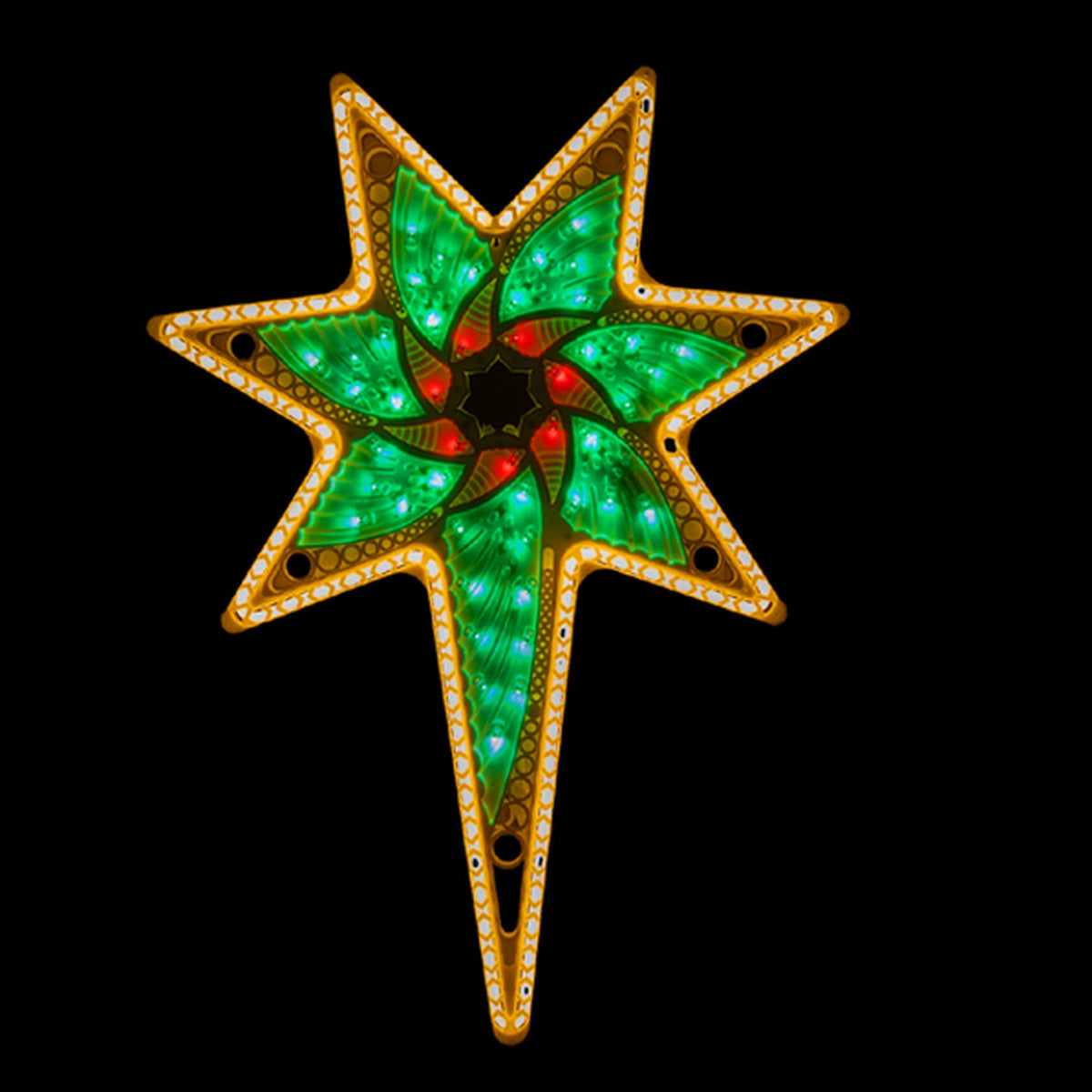 Matrix Star colourful illuminated festive hanging decoration
