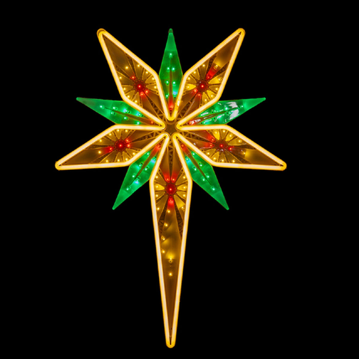 Razor Star colourful illuminated festive hanging decoration